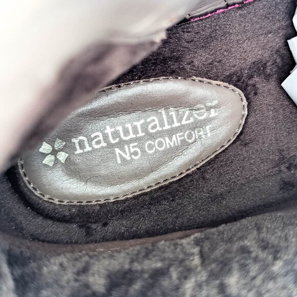 Naturalizer Women Tynner Brown Suede Zip Winter Strap Ankle Boots sz 7 - Picture 8 of 8